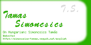 tamas simoncsics business card