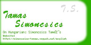 tamas simoncsics business card